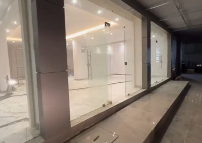 show room rivera palmeraie placo and painting and tiling